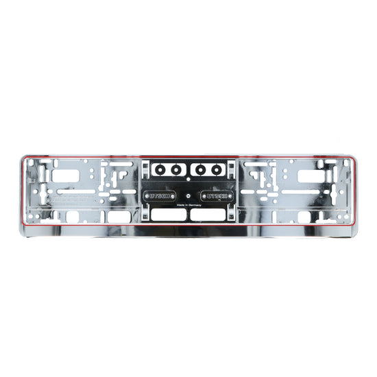 SUPPORT PLAQUE D'IMMATRICULATION LONGUE UNIVERSEL EU CHROME