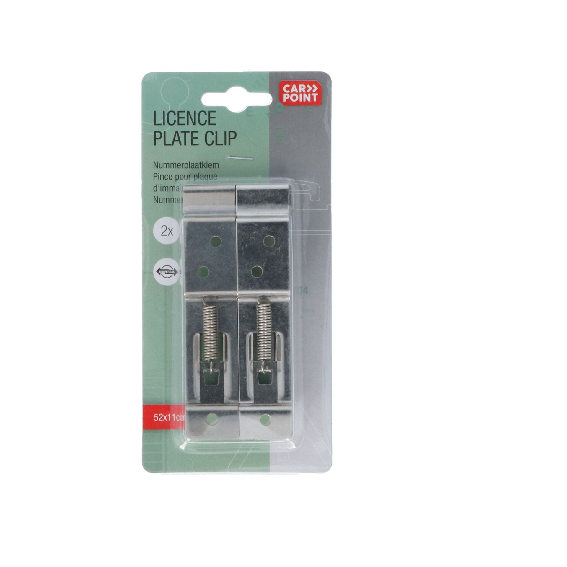 PINCES POUR SUPPORT PLAQUE D'IMMATRICULATION 2 PCS