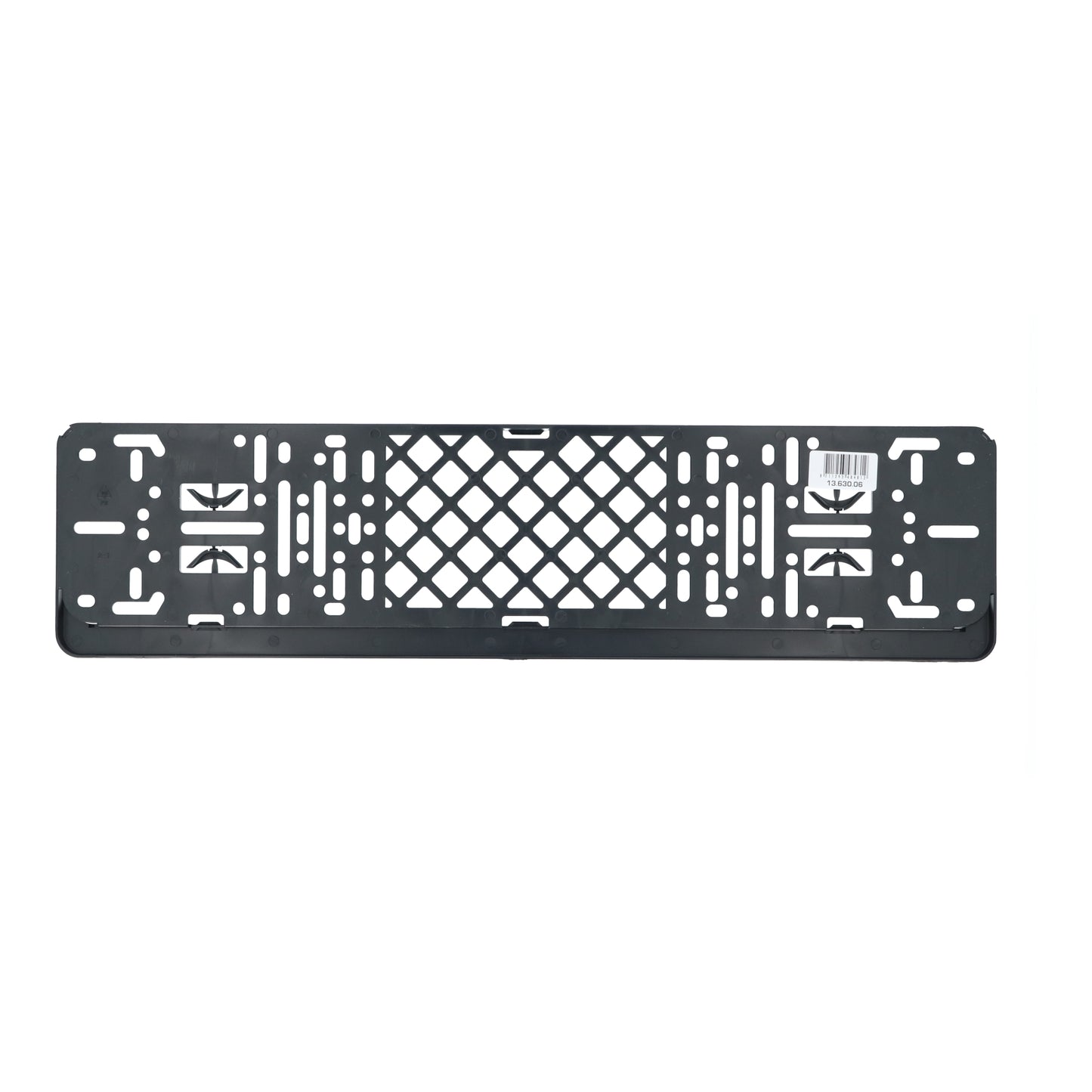 SUPPORT PLAQUE D'IMMATRICULATION UNIVERSEL A CLIQUER 52X11CM NOIR