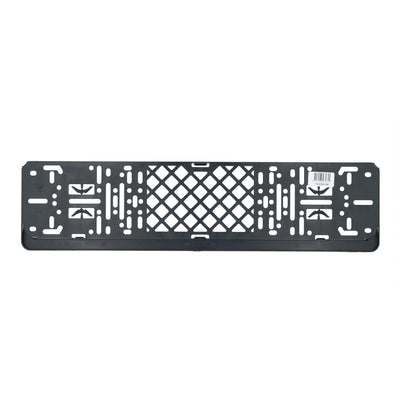 SUPPORT PLAQUE D'IMMATRICULATION UNIVERSEL A CLIQUER 52X11CM NOIR
