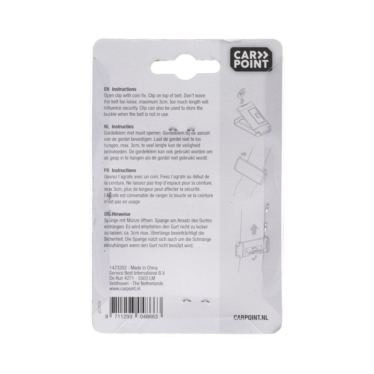 CLIP DE CEINTURE NOIR 2PCS