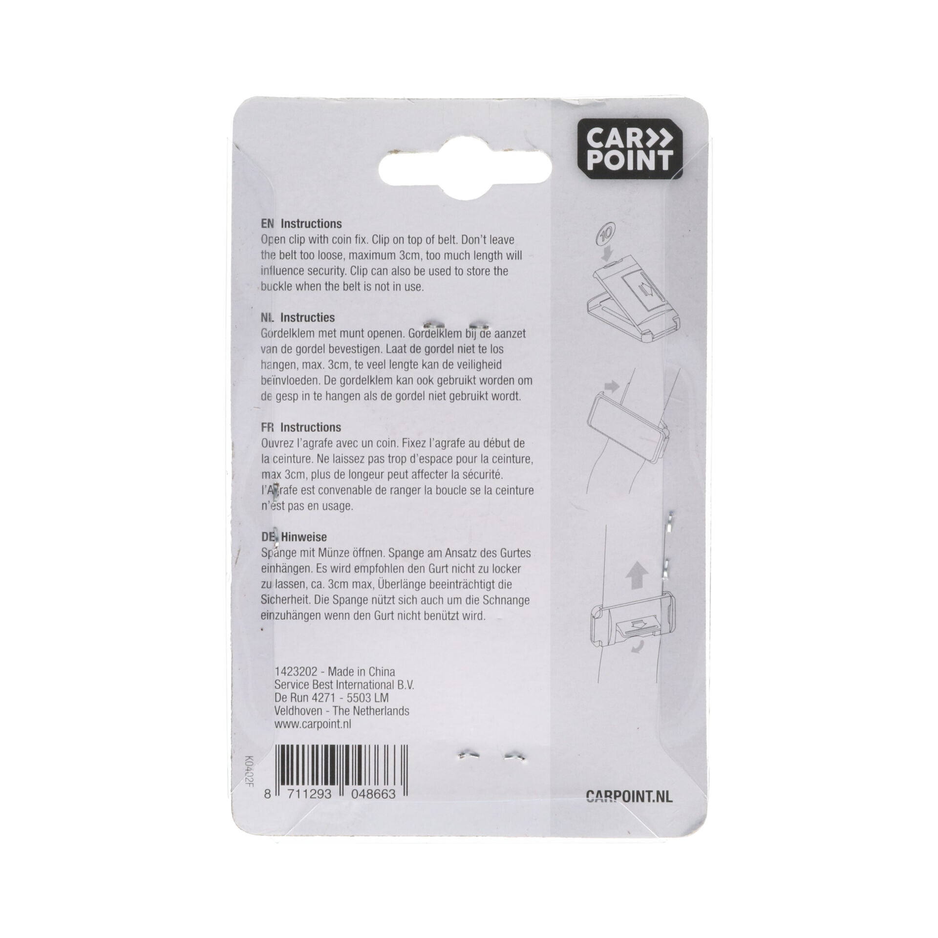 CLIP DE CEINTURE NOIR 2PCS