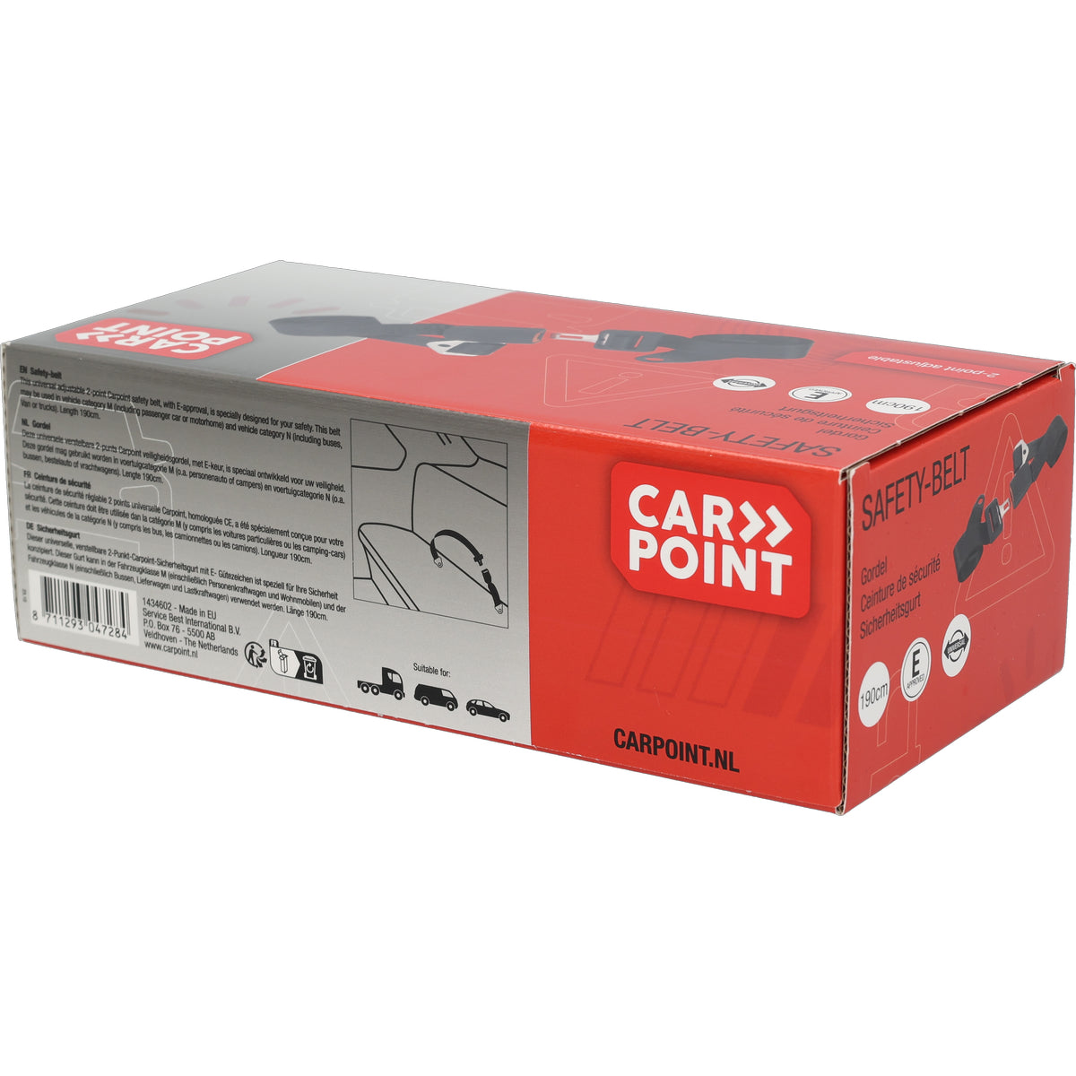 CEINTURE DE SECURITE 2 POINTS REGLABLE DEUX COTES