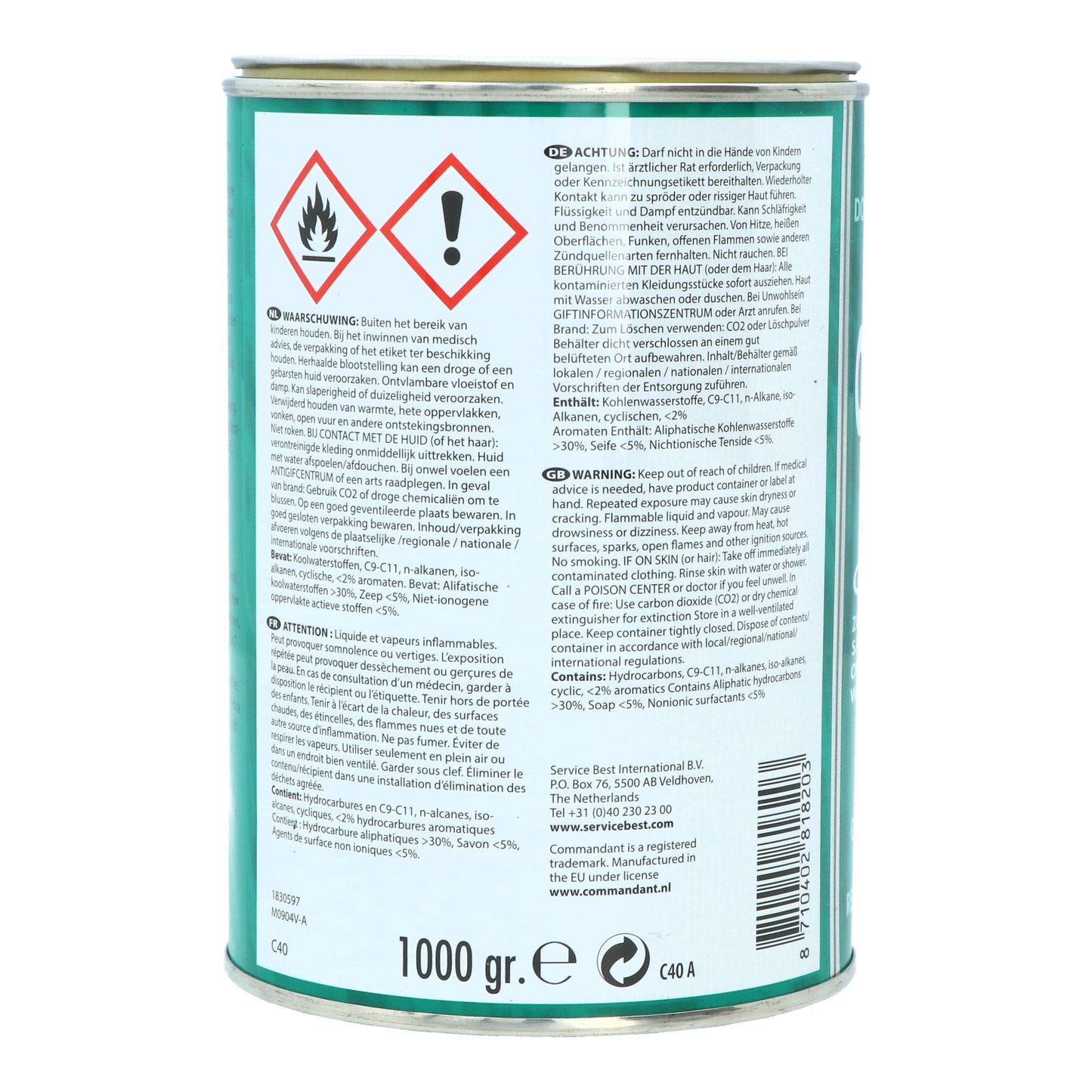 PATE ABRASIVE COMMANDANT C40  NR.4 1KG