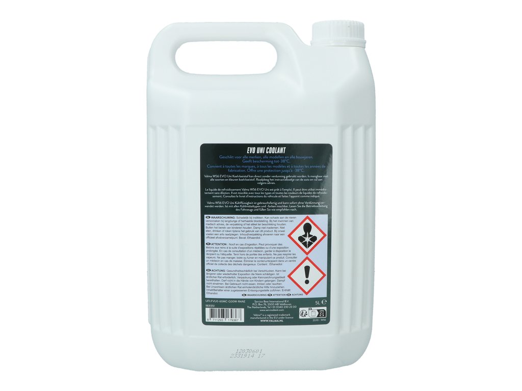 LIQUIDE DE REFROIDISSEMENT -38°C 5 LITRES VALMA W58