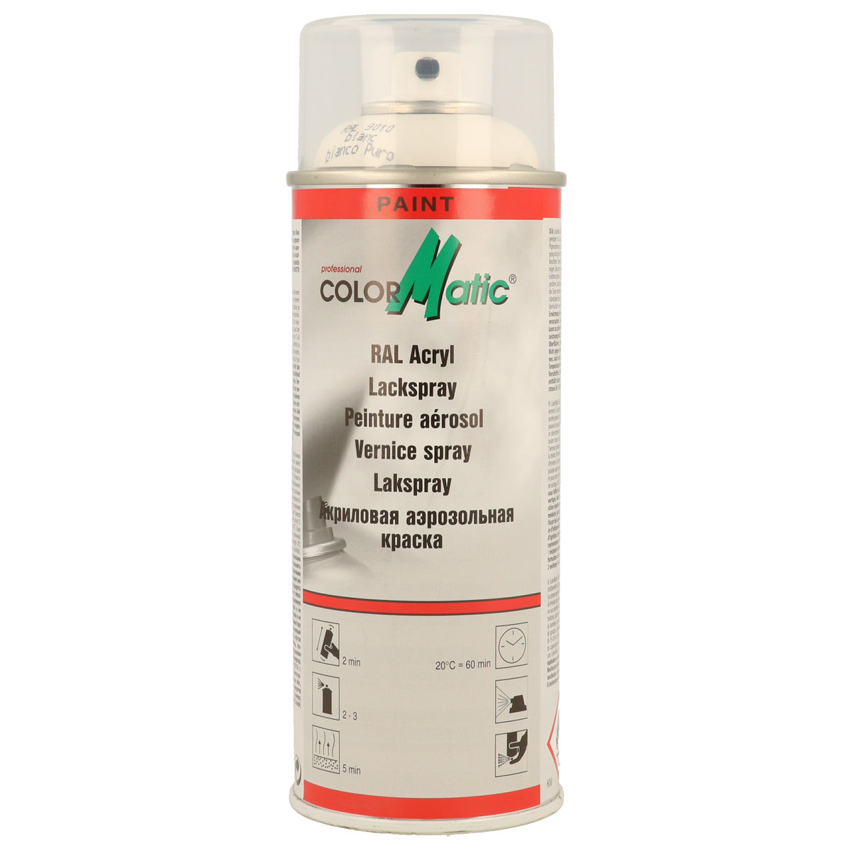 PEINTURE ACRYLIQUE RAL9010 BRILLANT 400ML COLORMATIC
