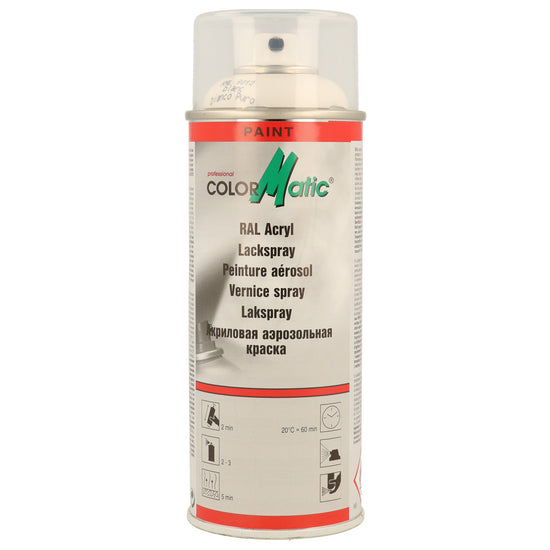 PEINTURE ACRYLIQUE RAL9010 BRILLANT 400ML COLORMATIC