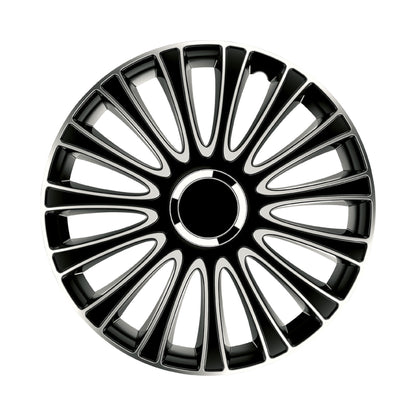 JEU D ENJOLIVEURS DE ROUES LEMANS PRO SILVER BLACK 14INCH