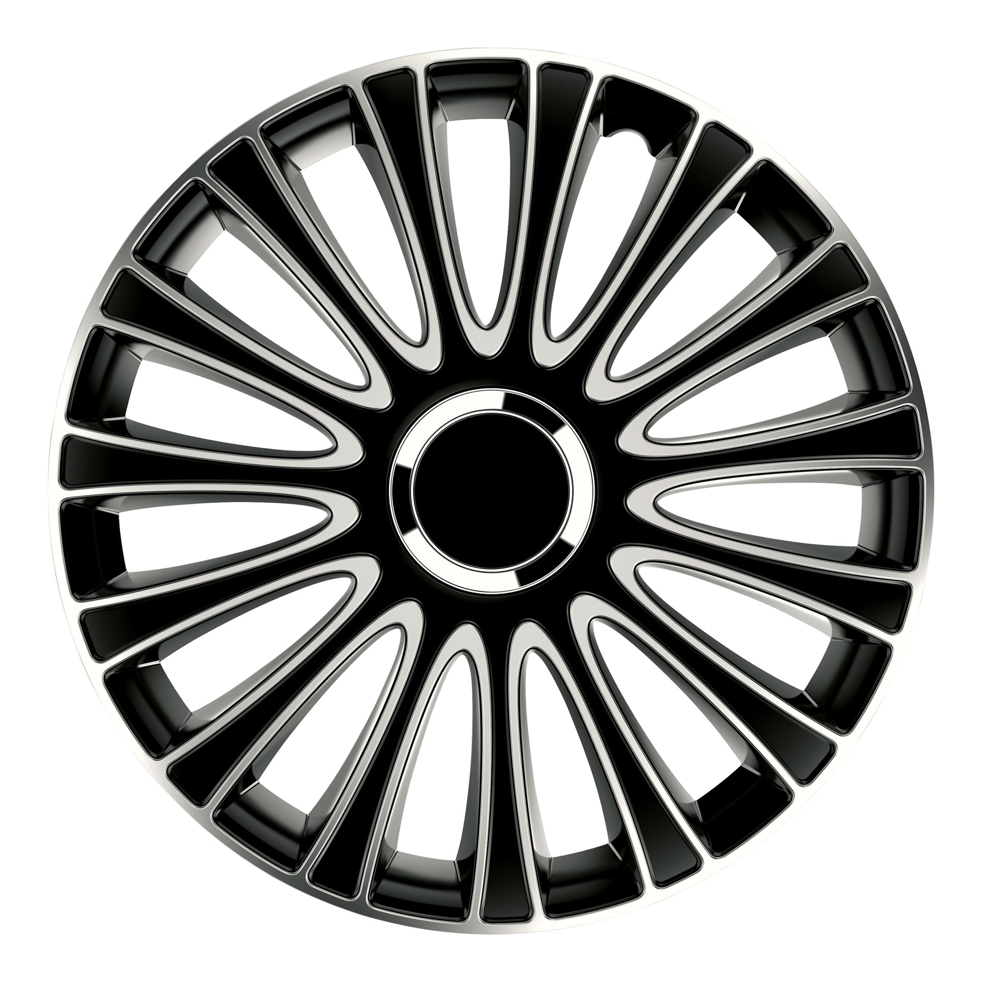 JEU D ENJOLIVEURS DE ROUES LEMANS PRO SILVER BLACK 15INCH