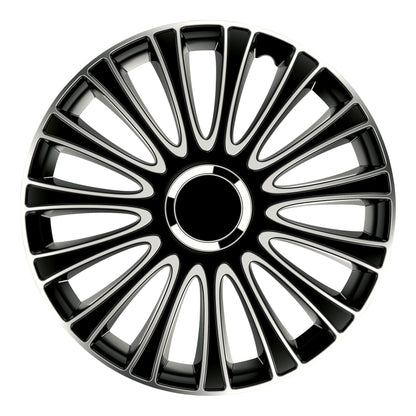 JEU D ENJOLIVEURS DE ROUES LEMANS PRO SILVER BLACK 15INCH