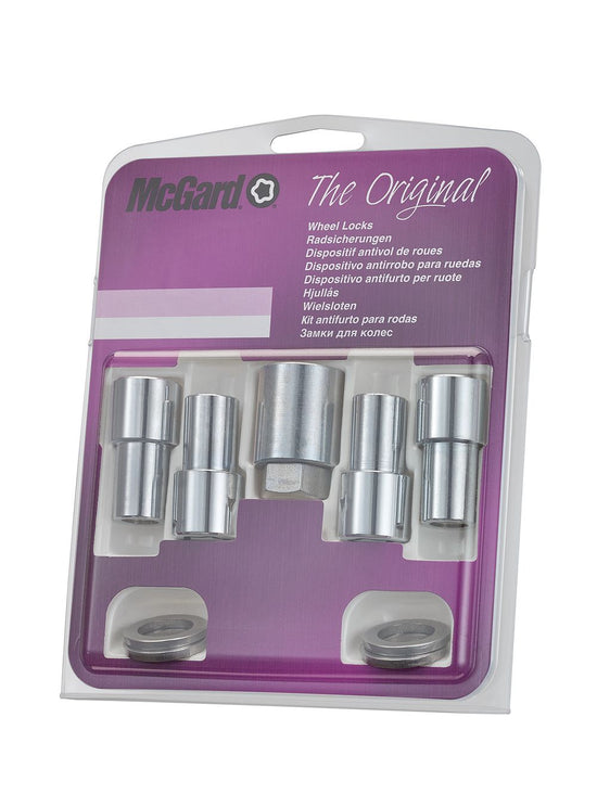 4 ECROUS ANTIVOL SU MCGARD 7/16X20/ PLAT/ LONG. 24/44.5MM/ Ø21MM