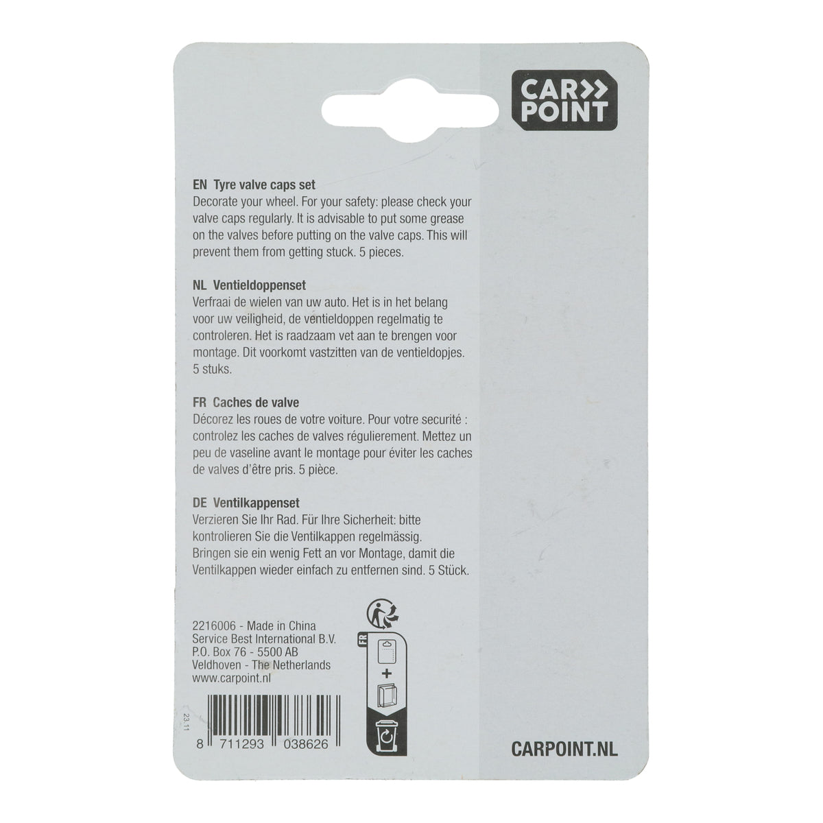 JEU DE 5 CAPUCHONS DE VALVES PISTON UNIVERSEL BLEU
