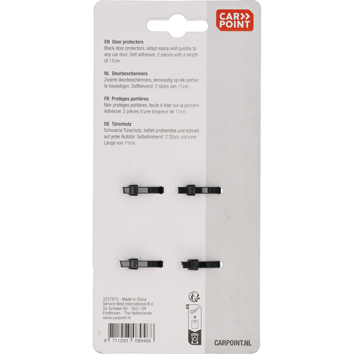 PROTEGE PORTIERES ADHESIF 11CM NOIR 2PCS CARPOINT