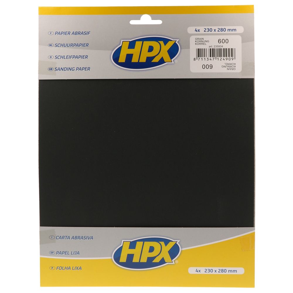 PAPIER ABRASIF P600 X 4 HPX