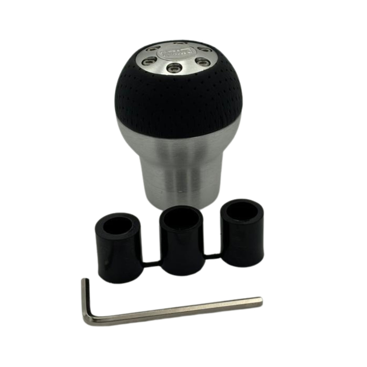 POMMEAU UNIVERSEL ALUMINIUM/CUIR NOIR (HORS BAGUE MARCHE AR)