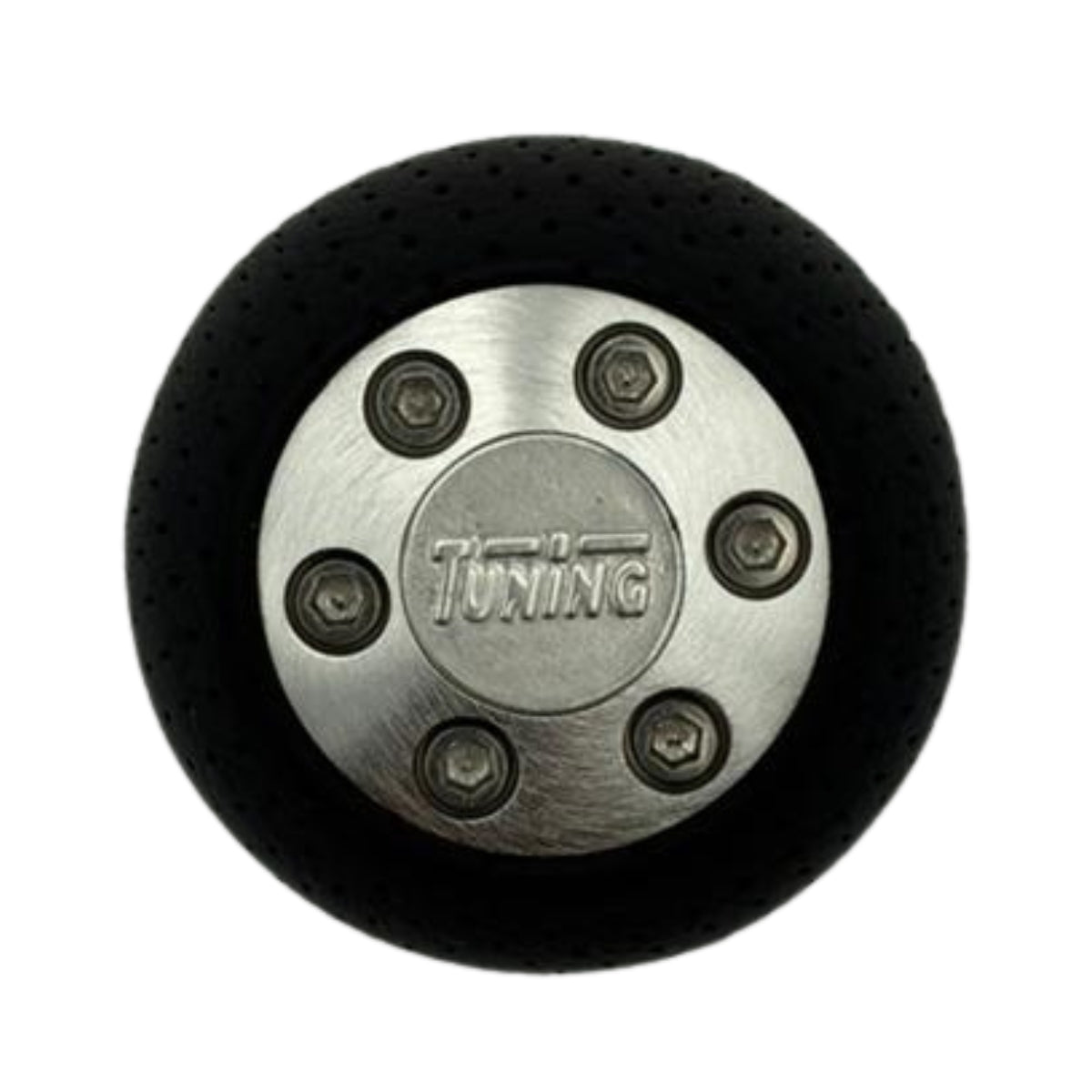 POMMEAU UNIVERSEL ALUMINIUM/CUIR NOIR (HORS BAGUE MARCHE AR)