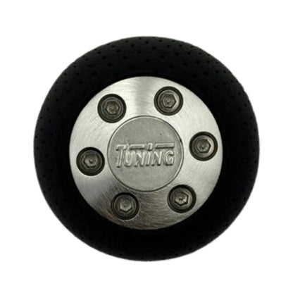 POMMEAU UNIVERSEL ALUMINIUM/CUIR NOIR (HORS BAGUE MARCHE AR)