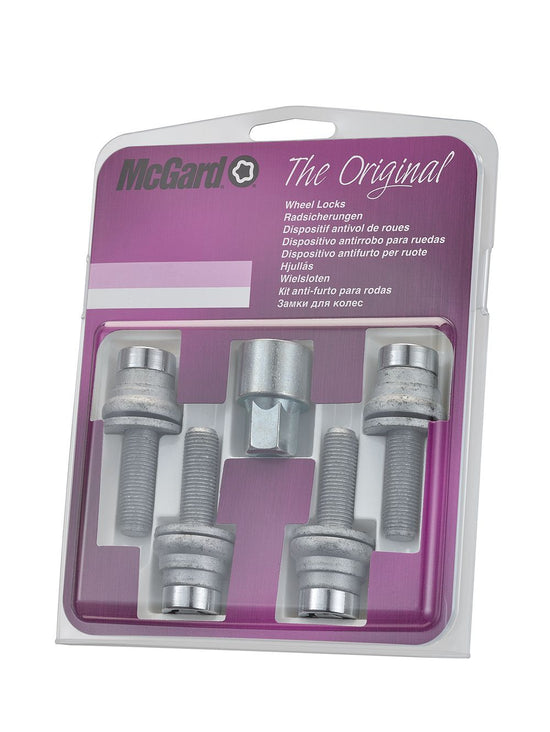4 VIS ANTIVOL SU MCGARD M12X1.25/ PLAT/ LONG. 42.9MM/ Ø19MM