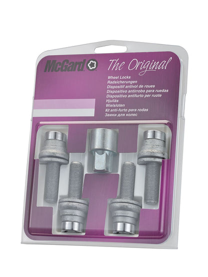 4 VIS ANTIVOL SU MCGARD M12X1.25/ PLAT/ LONG. 35.3MM/ Ø19MM