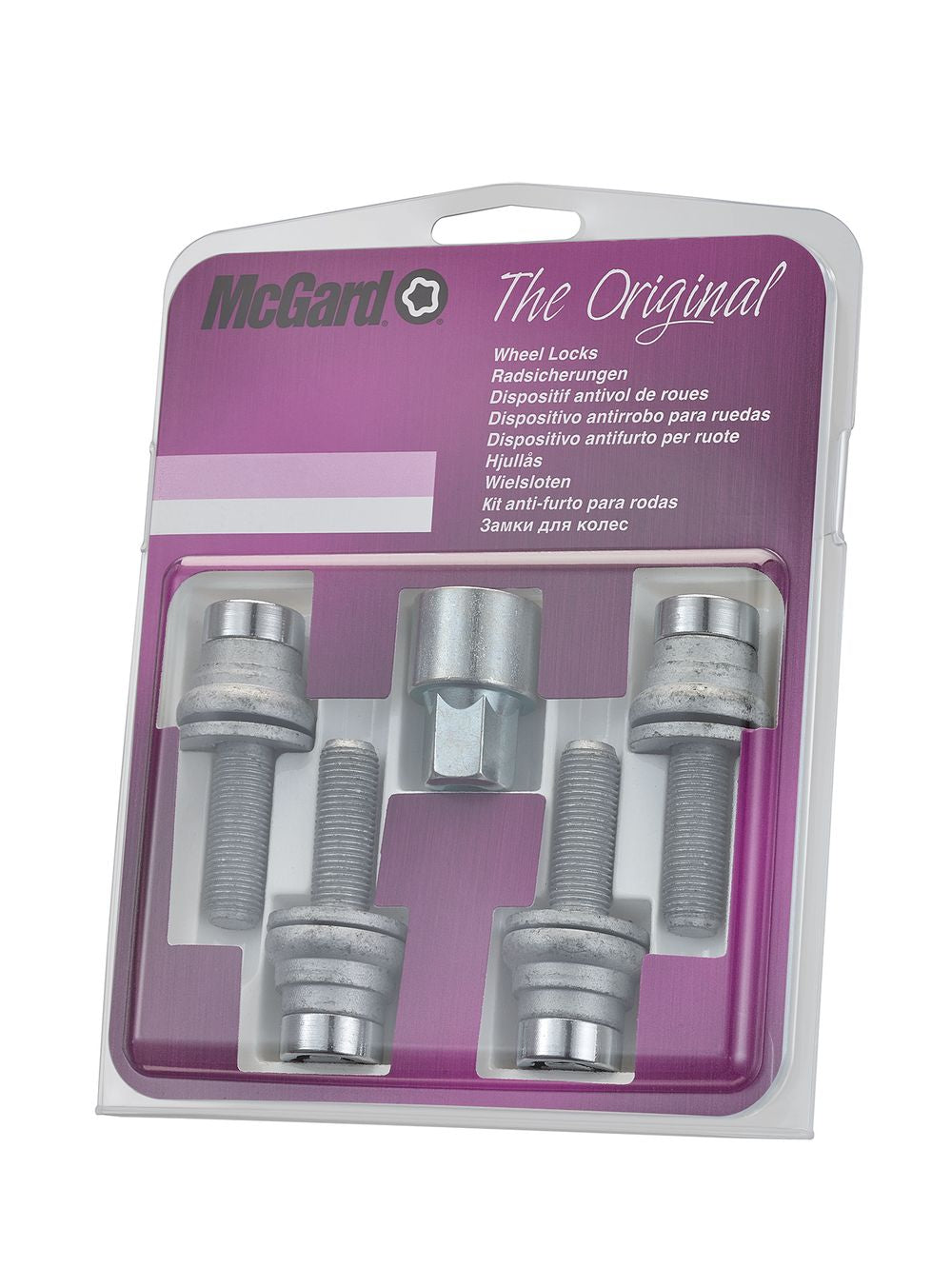 4 VIS ANTIVOL SU MCGARD M12X1.5/ PLAT/ LONG. 32.3MM/Ø17MM