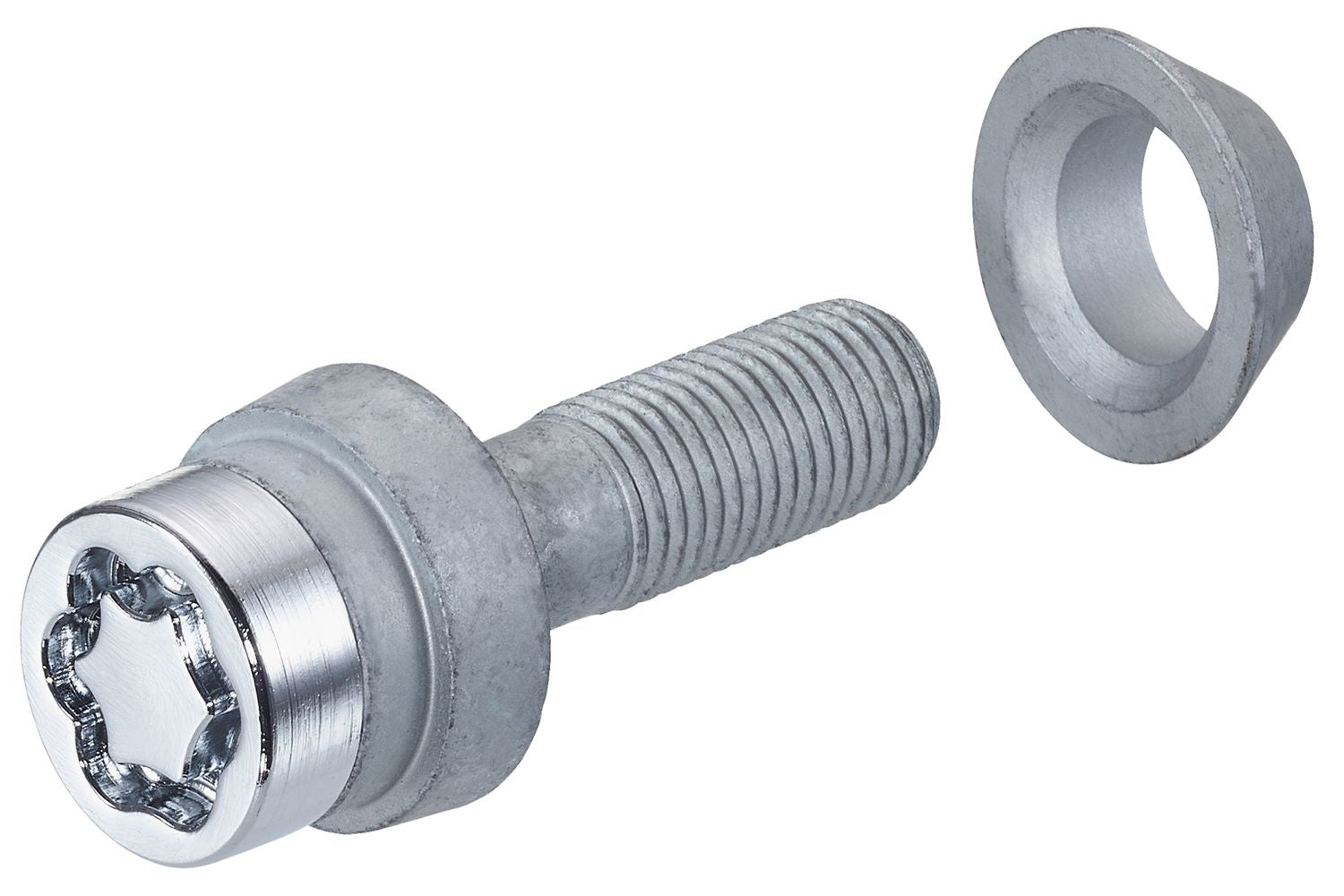 4 VIS DECALEES SU MCGARD M12X1.25/ 60°/ LONG. 30MM/ Ø17MM