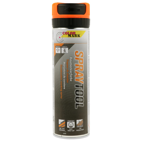 TRACEUR DE CHANTIER TP ORANGE FLUO AEROSOL 500ML COLORMARK