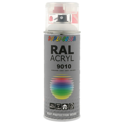PEINTURE ACRYL RAL9010 BLANC PUR SAT 400ML DUPLI COLOR