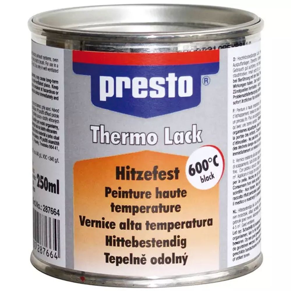 PEINTURE HAUTE TEMPERATURE 600°C 250ML PRESTO