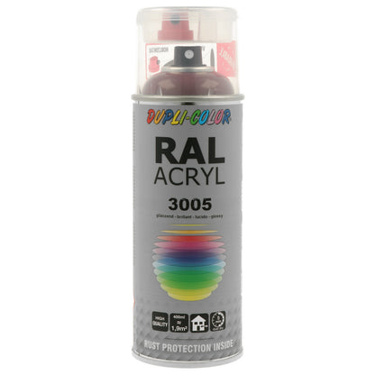 PEINTURE ACRYL RAL3005 BRILLANT 400ML DUPLI COLOR