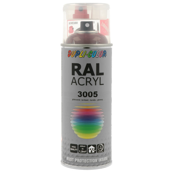 PEINTURE ACRYL RAL3005 BRILLANT 400ML DUPLI COLOR
