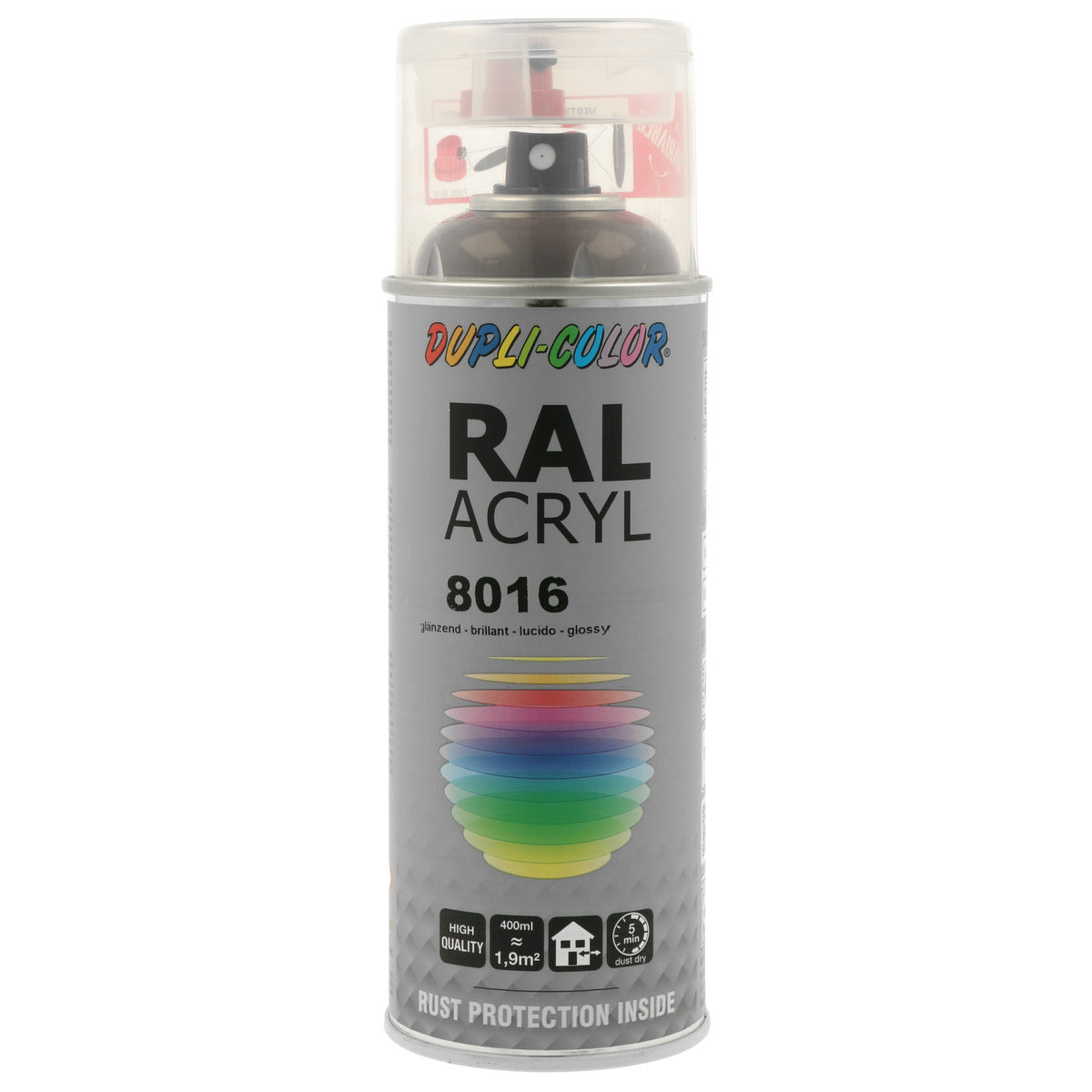 PEINTURE ACRYL RAL8016 MARRON ACAJOU BRILLANT 400ML DUPLI COLOR