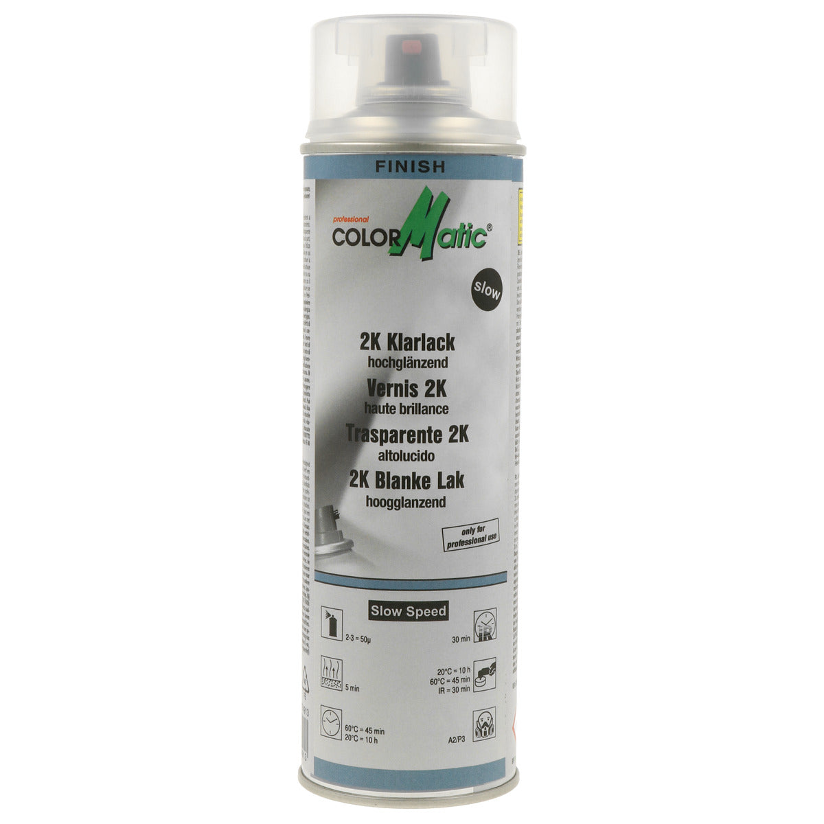 VERNIS INCOLORE BRILLANT 2K SECHAGE LENT 500ML COLORMATIC