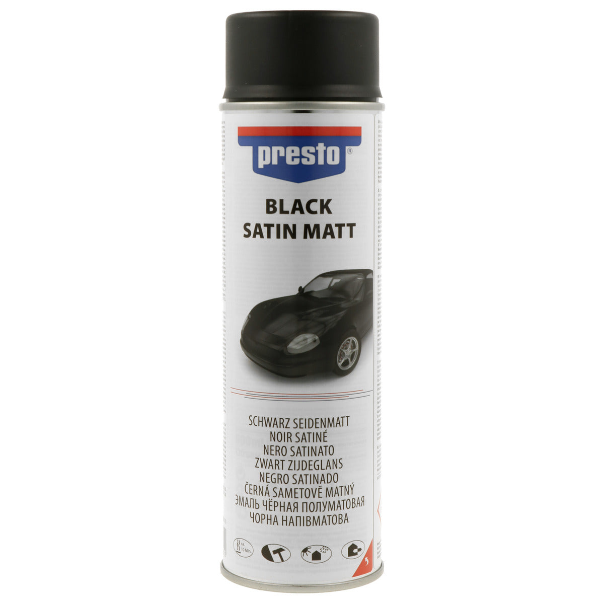 PEINTURE NOIR SATIN AEROSOL 500ML PRESTO