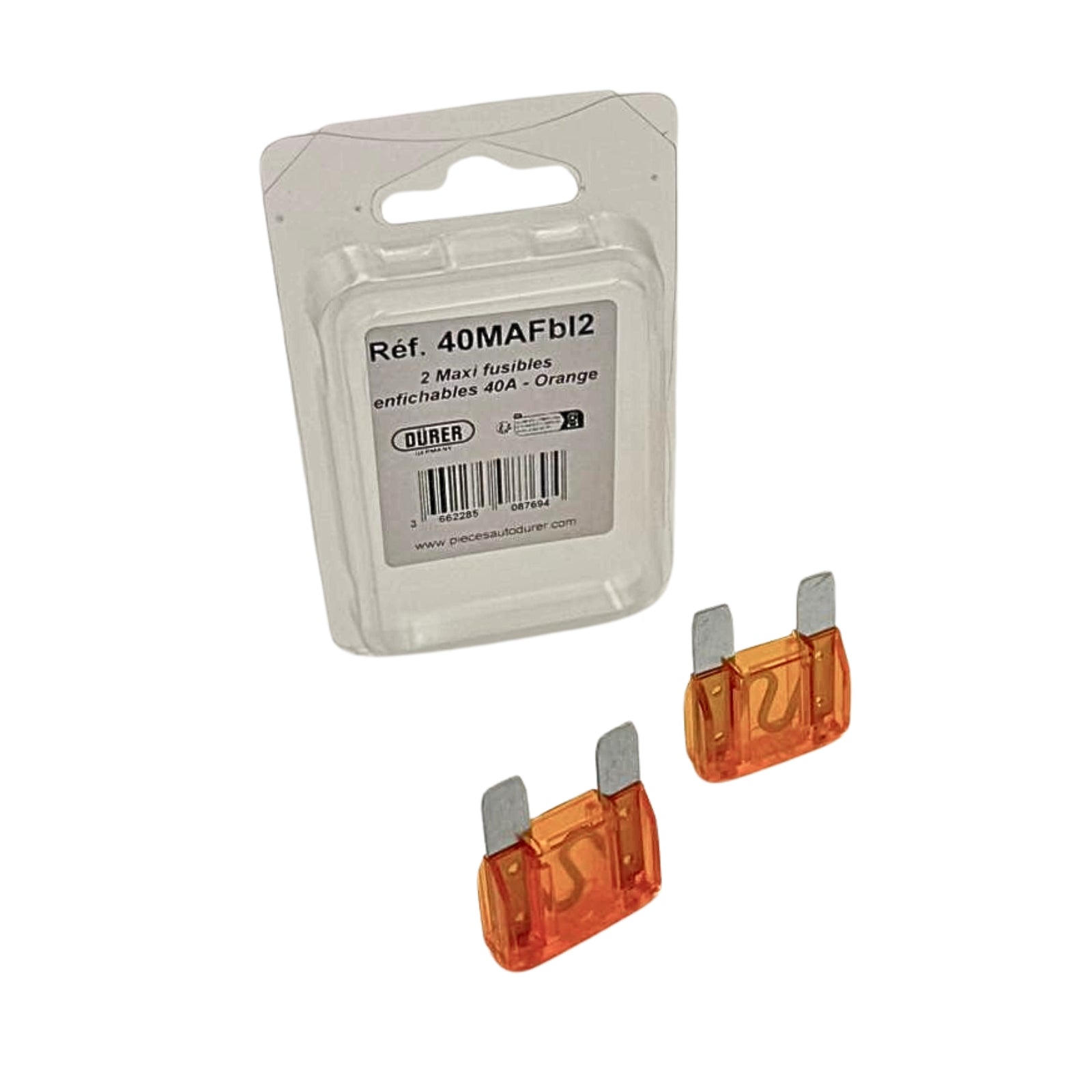 2 MAXI FUSIBLES ENFICHABLES 40A ORANGE