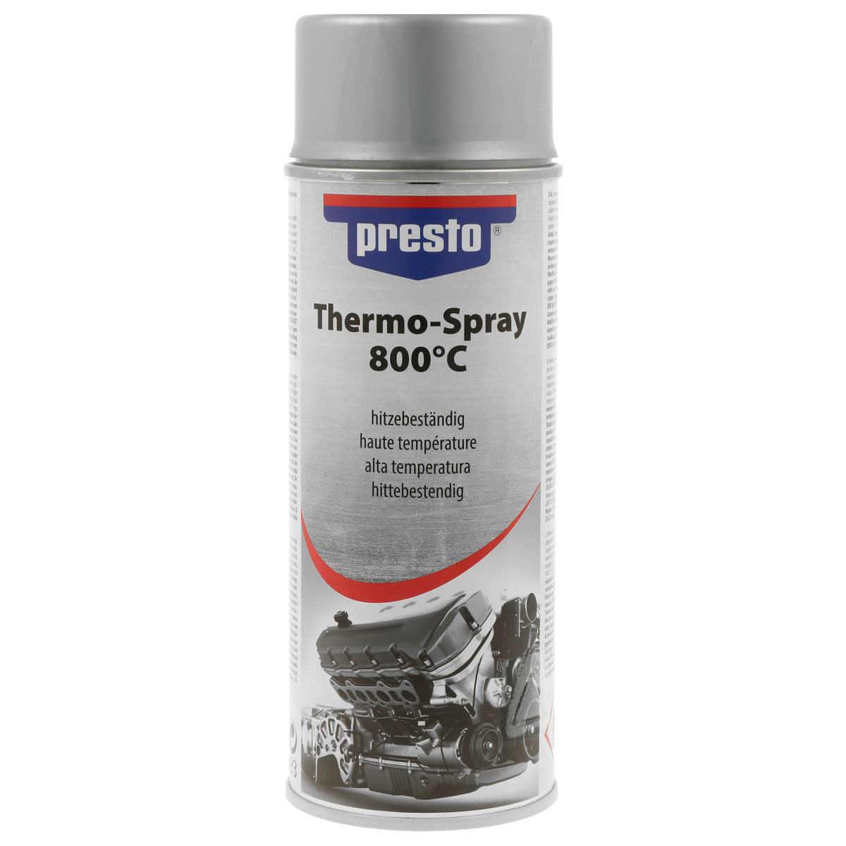 PEINTURE HAUTE TEMPÉRATURE ARGENT 800°C 400ML PRESTO