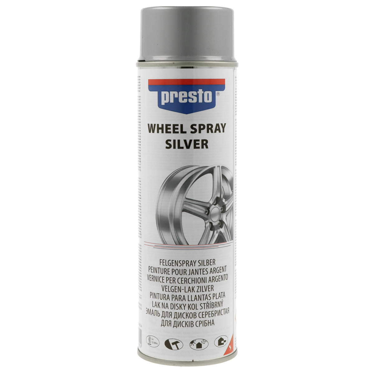 PEINTURE POUR JANTES ARGENT AEROSOL 500ML PRESTO