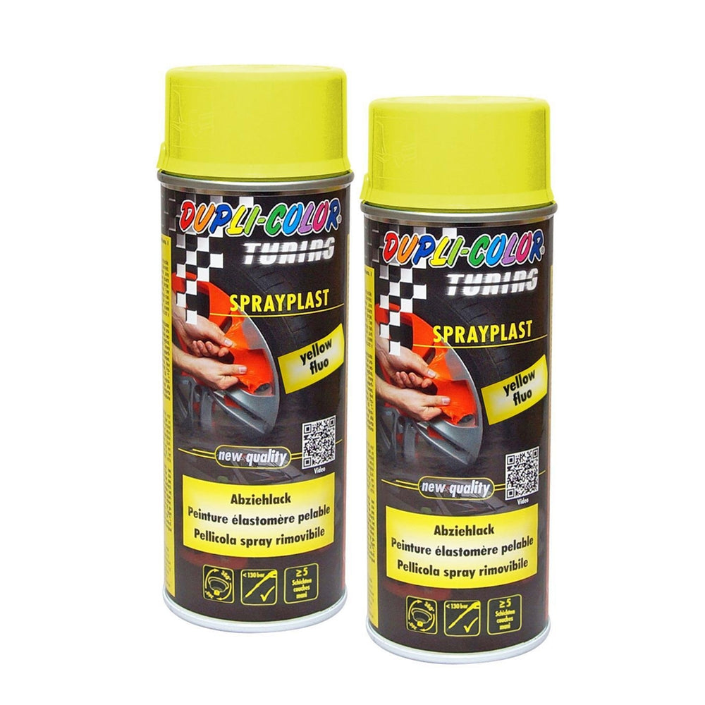 KIT PEINTURE PELABLE ESLASTOMERE JAUNE FLUO 2X 400ML MOTIP