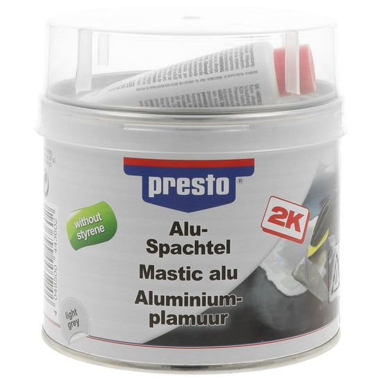 MASTIC DE REMPLISSAGE ALU 2K SANS STYRENE 1KG PRESTO