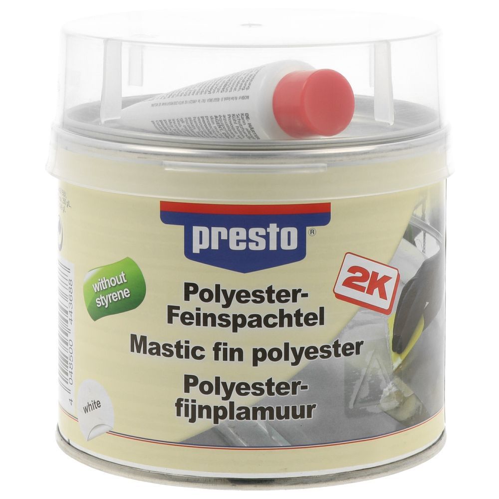 MASTIC FIN A BASE DE POLYESTER 2K SANS STYRENE 1KG PRESTO
