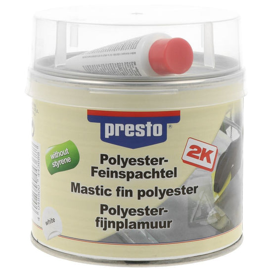 MASTIC FIN A BASE DE POLYESTER 2K SANS STYRENE 1KG PRESTO