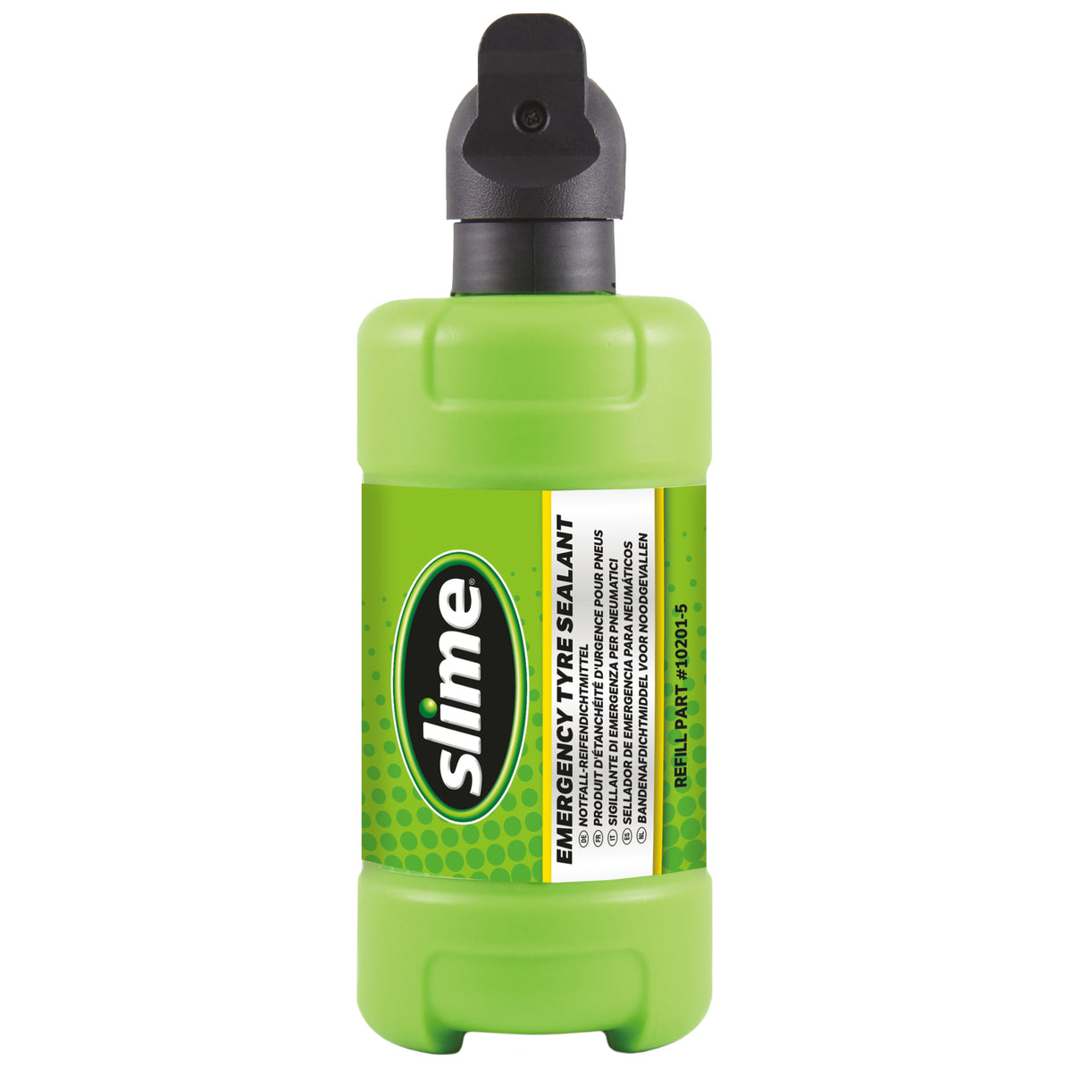 KIT ANTI-CREVAISON A INJECTION AUTOMATIQUE AVEC BOUTEILLE INTEGREE 414ML ET COMPRESSEUR SLIME