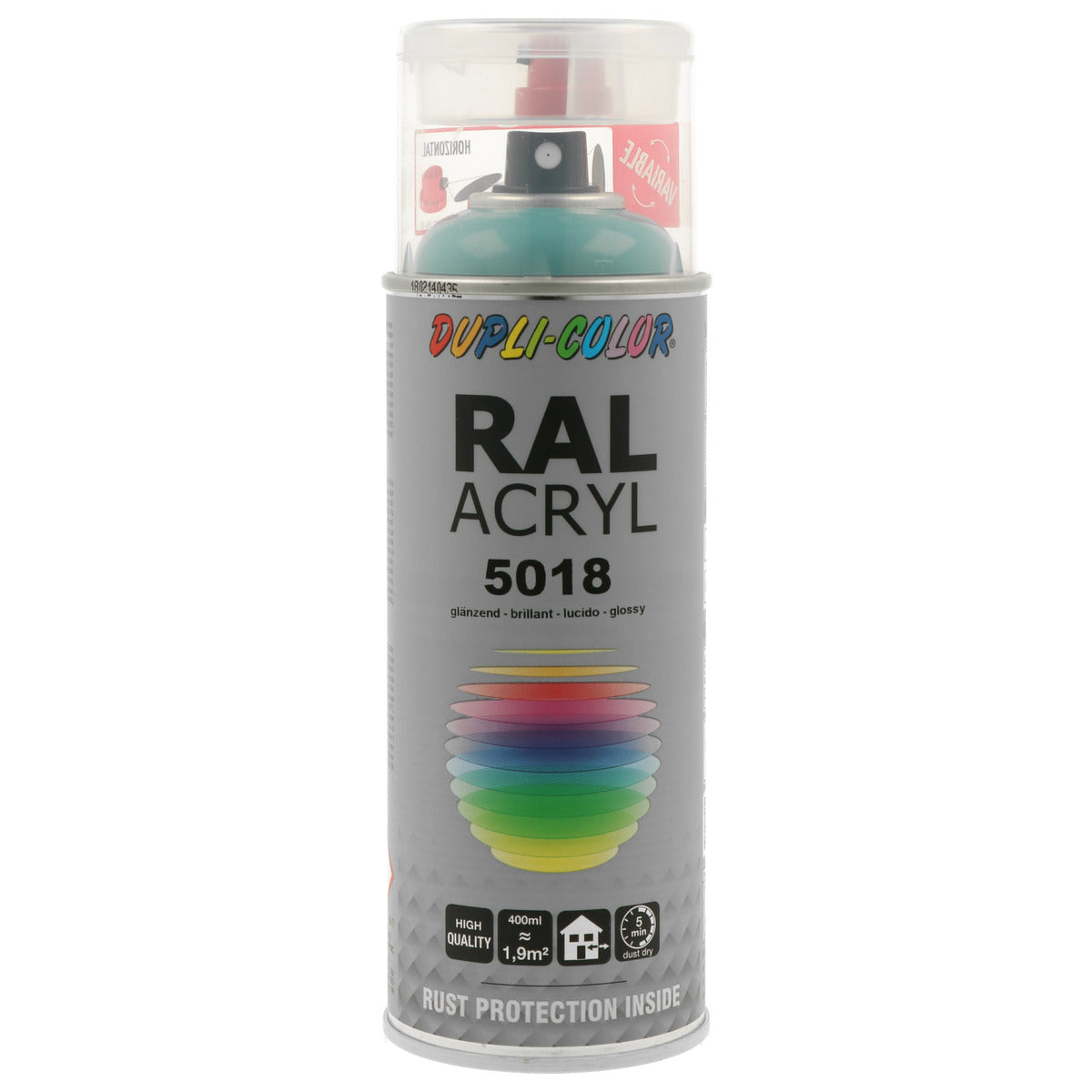 PEINTURE ACRYL RAL5018 TURQUOISE BLUE BRILLANT 400ML DUPLI COLOR