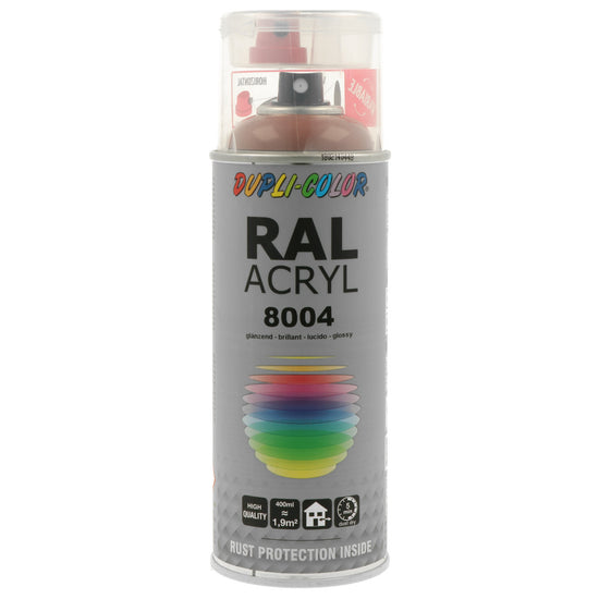 PEINTURE ACRYL RAL8004 BRILLANT 400ML DUPLI COLOR