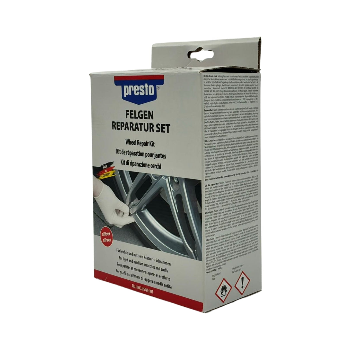 KIT DE RÉPARATION DE ROUES 500ML PRESTO