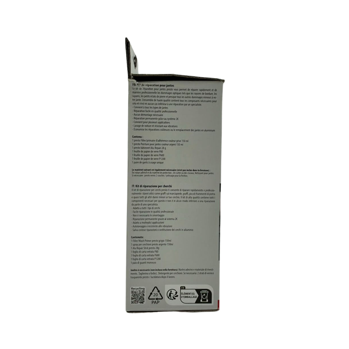 KIT DE RÉPARATION DE ROUES 500ML PRESTO
