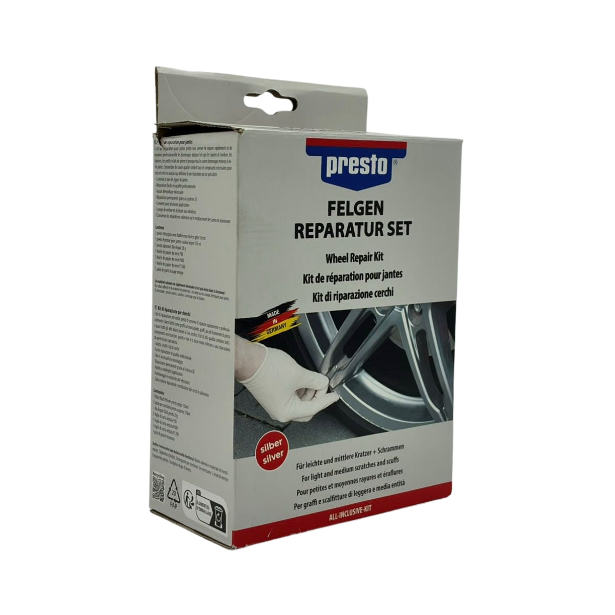 KIT DE RÉPARATION DE ROUES 500ML PRESTO