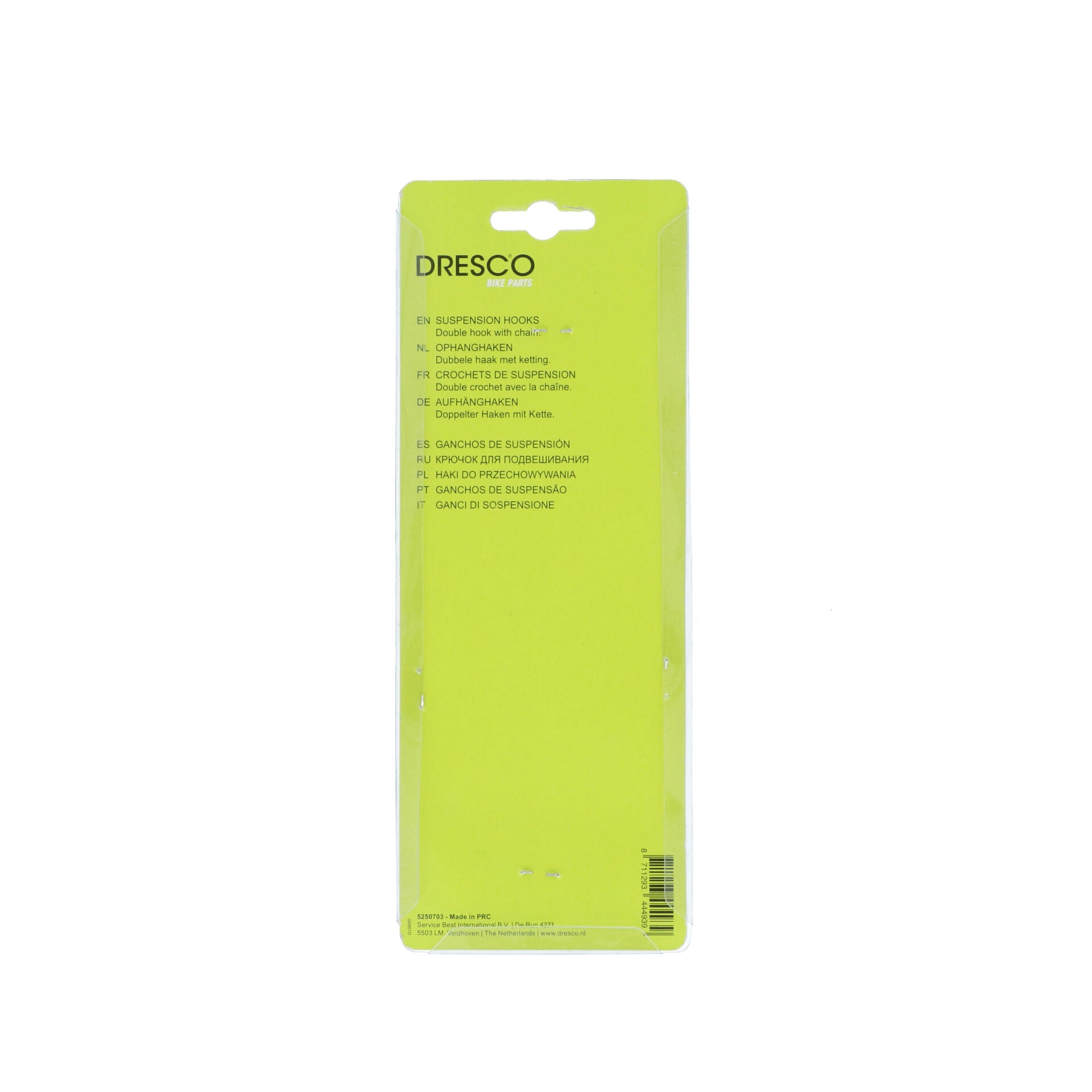 CROCHETS DE SUSPENSION POUR VELO AVEC CHAINE DRESCO