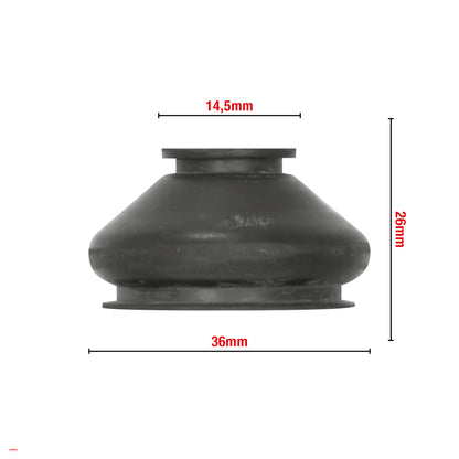 SOUFFLET DE ROTULE DE SUSPENSION 14,5X36X26MM BAGUES DE MONTAGE EN PU W613 VENDU PAR 25