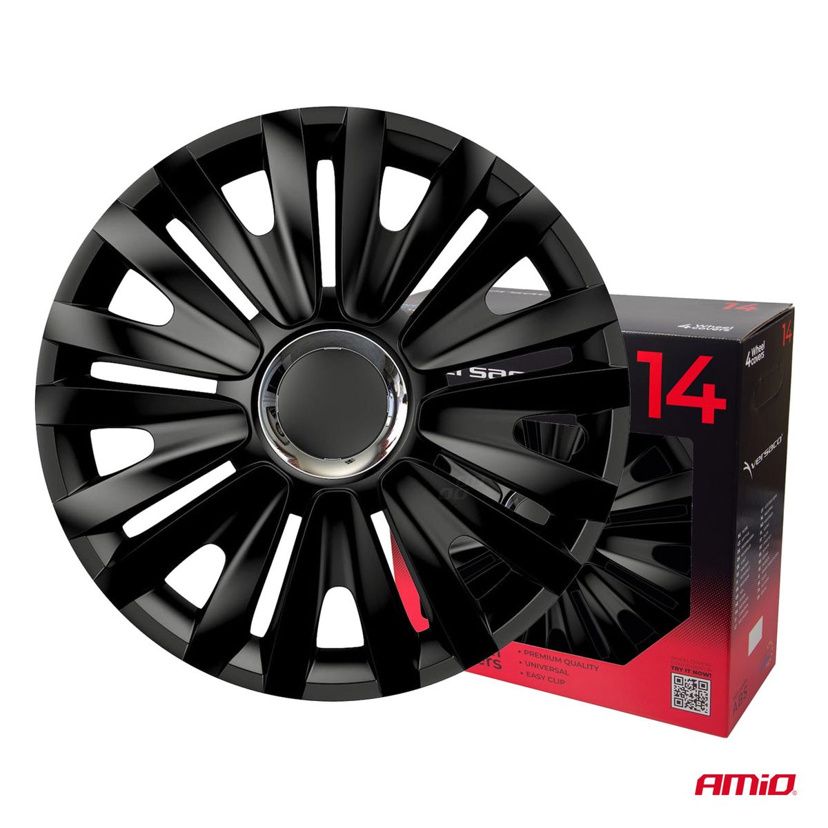 ENJOLIVEURS DE VOITURE 4PCS SET ROYAL NOIR 14" COLOR BOX