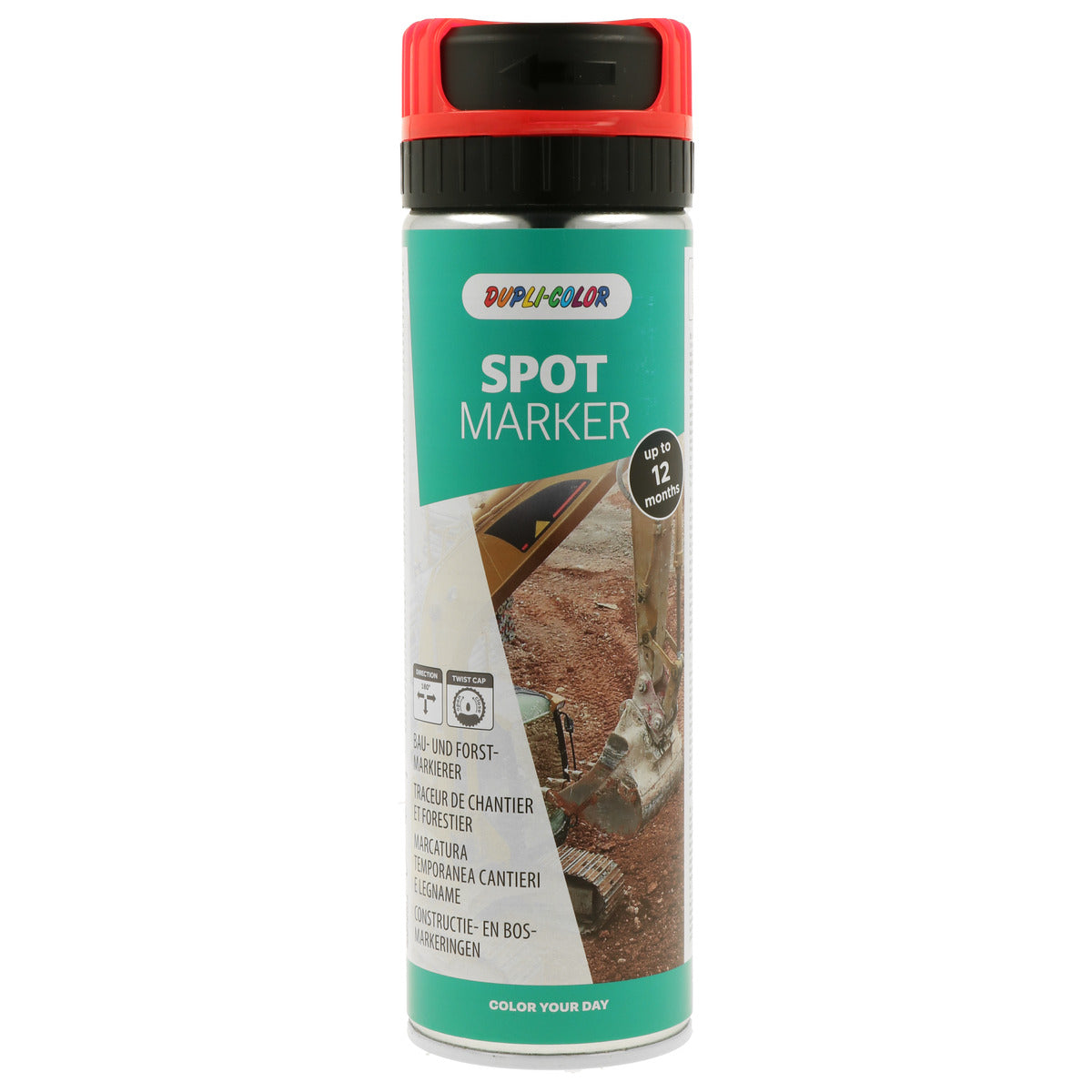 PEINTURE POUR MARQUAGE DE CHANTIER ROUGE DUPLI COLOR 500 ML